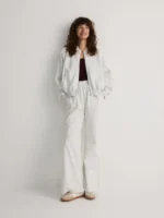 Utsvängda joggingbyxor -ljusgrå